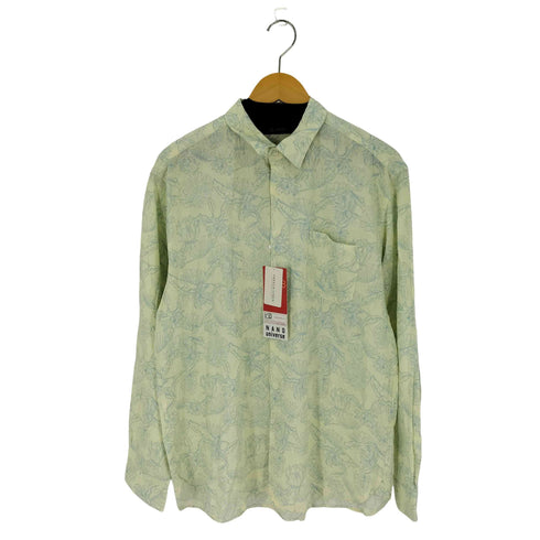 ナノユニバース NANO universe ボタニカル柄 L/S シャツ メンズ import:L