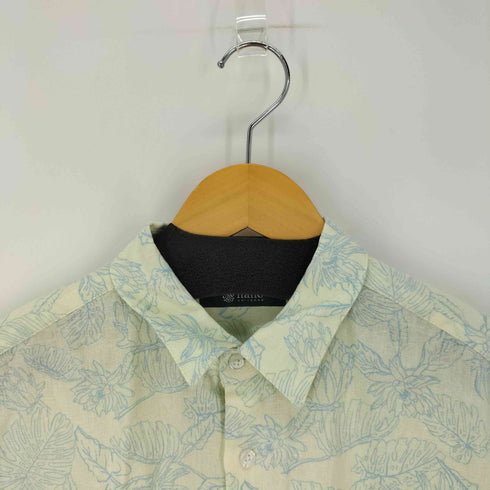 ナノユニバース NANO universe ボタニカル柄 L/S シャツ メンズ import:L