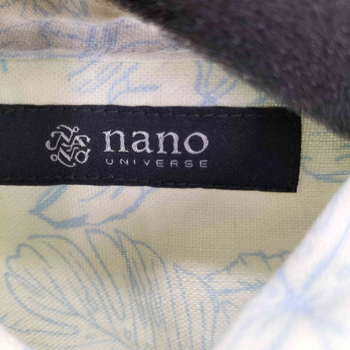 ナノユニバース NANO universe ボタニカル柄 L/S シャツ メンズ import:L