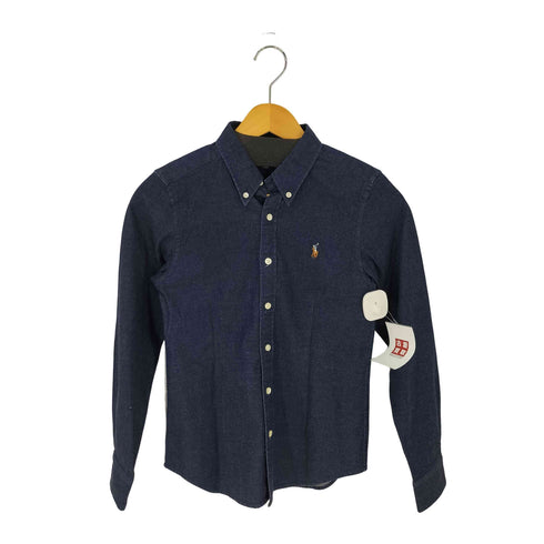 ラルフローレン RALPH LAUREN スモールポニー刺繍ボタンダウンL/Sデニムシャツ レディース 150