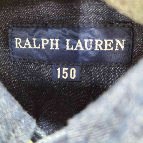 ラルフローレン RALPH LAUREN スモールポニー刺繍ボタンダウンL/Sデニムシャツ レディース 150