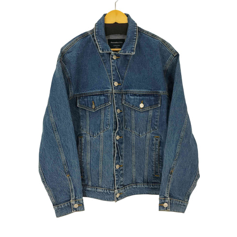 アバクロンビーアンドフィッチ Abercrombie & Fitch ビックシルエットデニムトラッカージャケット メンズ import:S