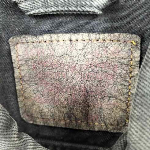 リーバイス Levis チュニジア製 70503 ボタン裏T37 製品染め ブラックデニム トラッカージャケット ユーロ メンズ import:L