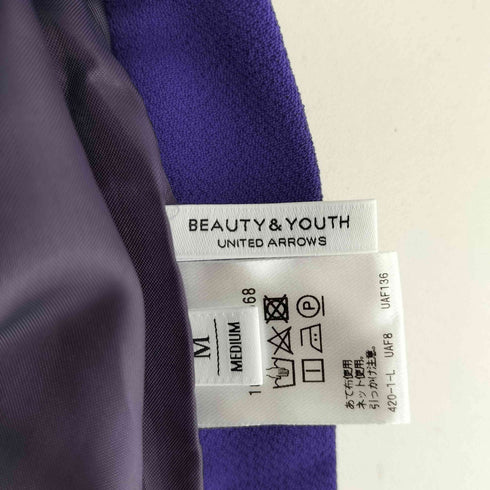 ビューティーアンドユースユナイテッドアローズ BEAUTY & YOUTH UNITED ARROWS ピンタック バックゴム フレアパンツ ウォッシャブル レディース JPN:M