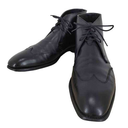 クロケットアンドジョーンズ CROCKETT&JONES MADE IN ENGLAND HALLAM 5057-ITB レザーチャッカブーツ メンズ 8 1/2