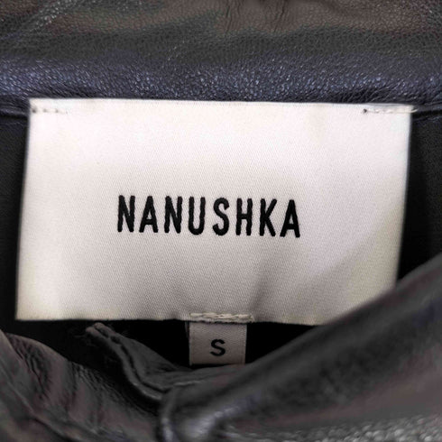 NANUAHKA フェイクレザー切替 ワンピース レディース import:S