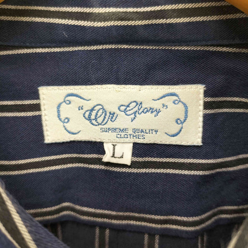 オアグローリー OR GLORY S.P.B.D Stripe Shirt メンズ L