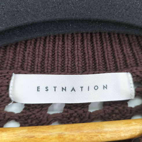 エストネーション ESTNATION クロップドリブニット レディース FREE
