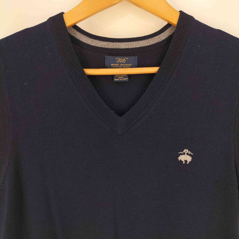 ブルックスブラザーズ 346 BROOKS BROTHERS MERINO WOOL メリノウール ロゴ刺繍 ニットベスト メンズ import:S