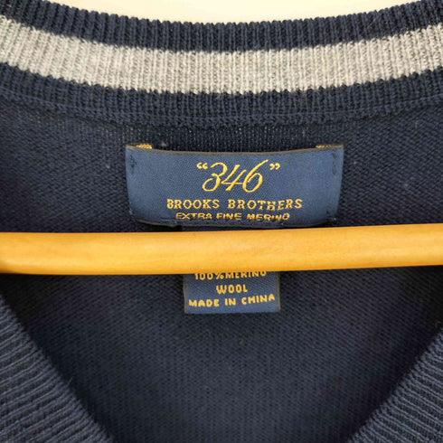 ブルックスブラザーズ 346 BROOKS BROTHERS MERINO WOOL メリノウール ロゴ刺繍 ニットベスト メンズ import:S