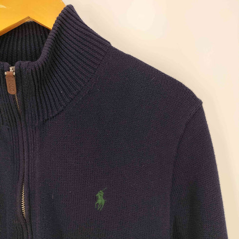 ポロラルフローレン POLO RALPH LAUREN ポニー刺繍 ハーフジップ コットンニット メンズ import:S