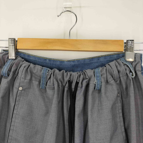異素材切替デニムパンツ メンズ
