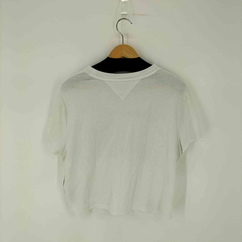 トミージーンズ tommy jeans クロップドロゴプリントS/S TEE レディース import:M