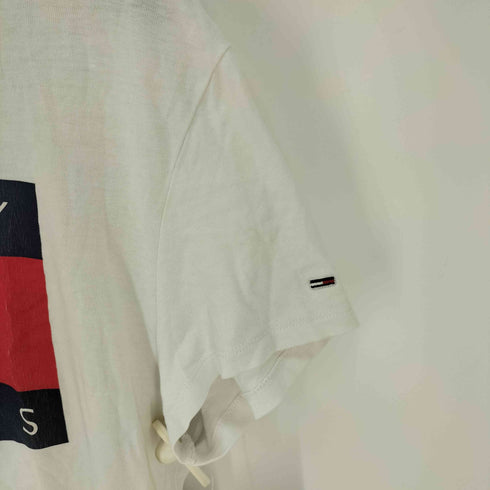 トミージーンズ tommy jeans クロップドロゴプリントS/S TEE レディース import:M