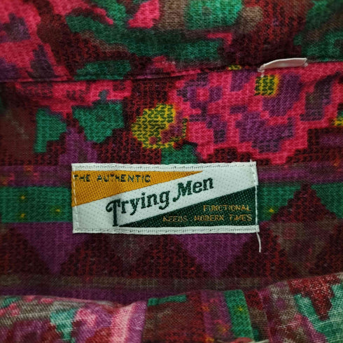 tryng men 総柄レイヤードデザインシャツ メンズ FREE