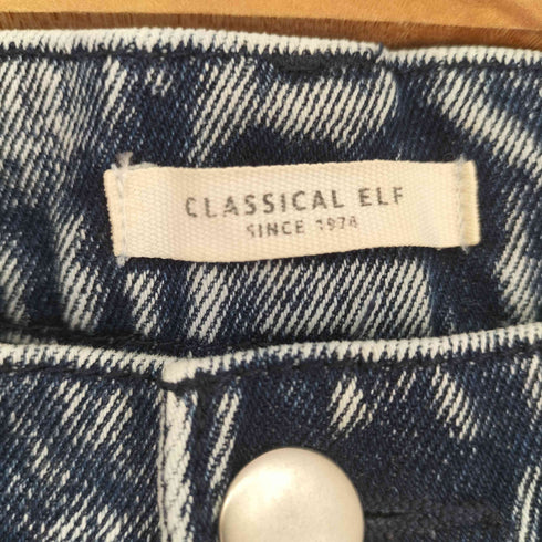 クラシカルエルフ CLASSICAL ELF ずるっとメンズっぽ。綿100%ケミカル加工ヴィンテージライクテーパードワイドデニム レディース JPN:XL