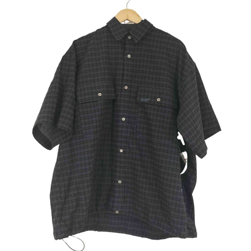 HECT Big W-pocket Draw Cord Seersucker Check S/S Shirt メンズ