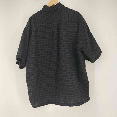 HECT Big W-pocket Draw Cord Seersucker Check S/S Shirt メンズ