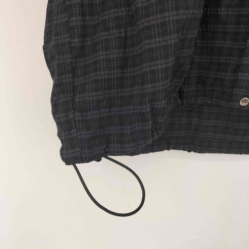 HECT Big W-pocket Draw Cord Seersucker Check S/S Shirt メンズ