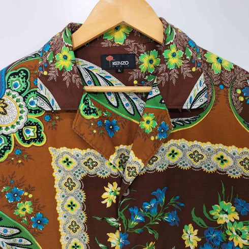 ケンゾーパリス KENZO PARIS 80-90s 総柄パジャマシャツ メンズ L