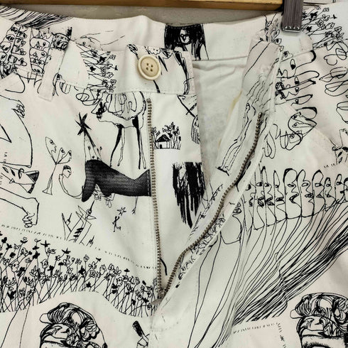 コムデギャルソンシャツ COMME des GARCONS SHIRT 総柄コットンロングパンツ メンズ JPN:M