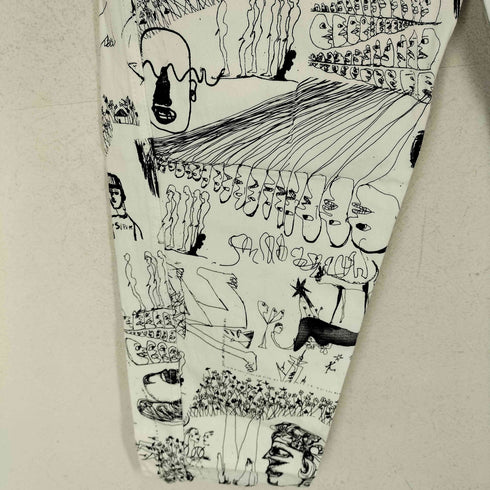 コムデギャルソンシャツ COMME des GARCONS SHIRT 総柄コットンロングパンツ メンズ JPN:M