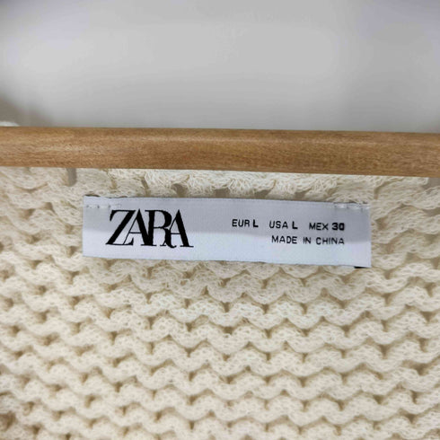 ザラ ZARA 24SS スパンコールニットベスト 透け レディース import:L