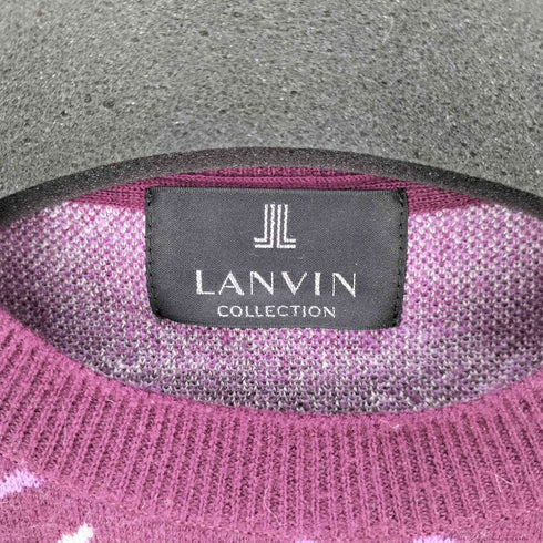 ランバンコレクション LANVIN COLLECTION ウール100 総柄クルーネックニット レディース JPN:M