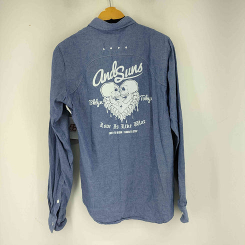 AND SUNS バックプリント L/S シャンブレーシャツ メンズ JPN:L