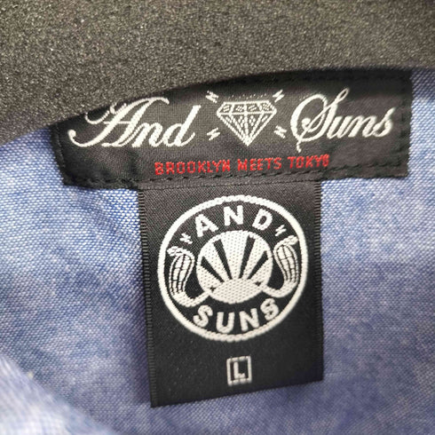 AND SUNS バックプリント L/S シャンブレーシャツ メンズ JPN:L