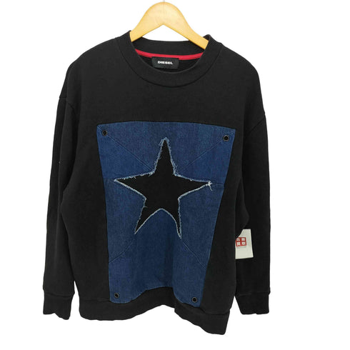 ディーゼル DIESEL デニムパネル スタースウェット メンズ M