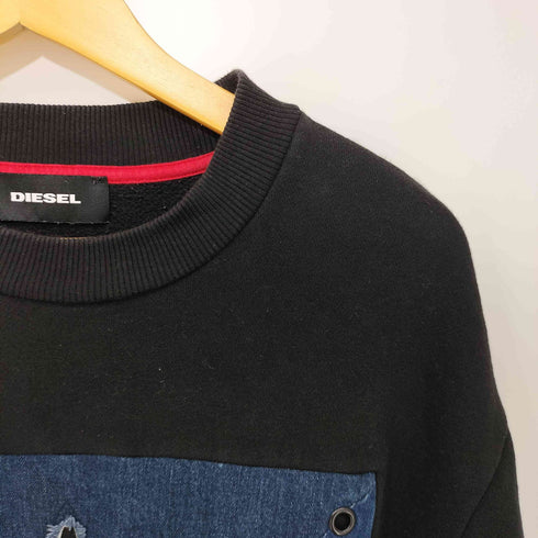 ディーゼル DIESEL デニムパネル スタースウェット メンズ M