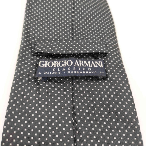 ジョルジオアルマーニ Giorgio Armani イタリア製 ドットシルクネクタイ メンズ