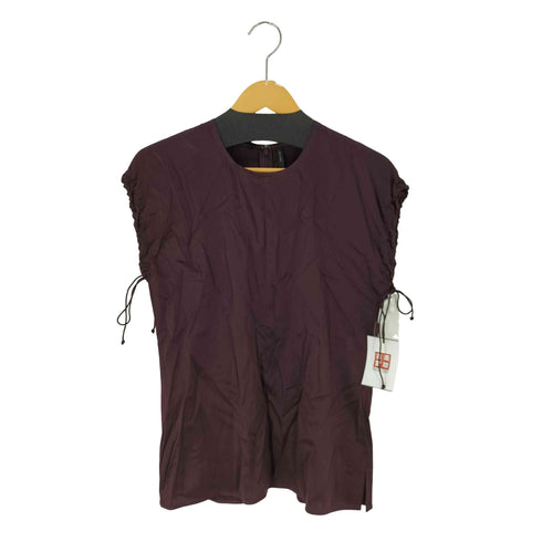 ヘルムートラング HELMUT LANG シルクベストブラウス ボルドー レディース import:S