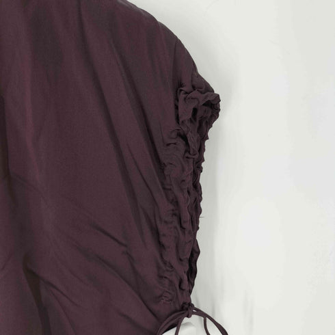 ヘルムートラング HELMUT LANG シルクベストブラウス ボルドー レディース import:S