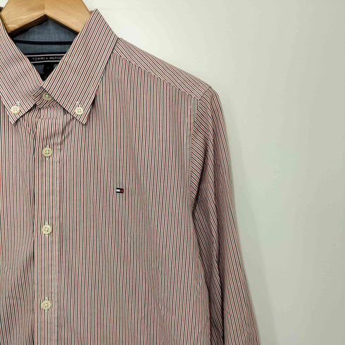 トミーヒルフィガー TOMMY HILFIGER マルチストライプ 長袖ボタンダウンシャツ メンズ JPN:S