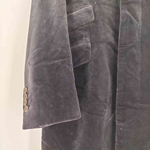 キャサリンハムネットロンドン KATHARINE HAMNETT LONDON 比翼ボタン ベロアコート メンズ L
