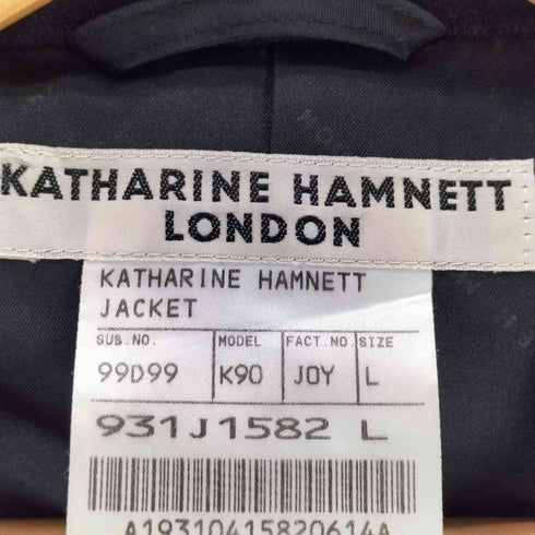 キャサリンハムネットロンドン KATHARINE HAMNETT LONDON 比翼ボタン ベロアコート メンズ L