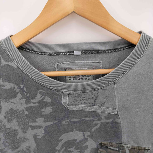 アヴィレックス AVIREX カモフラ切り替え ポケットTシャツ メンズ JPN:M