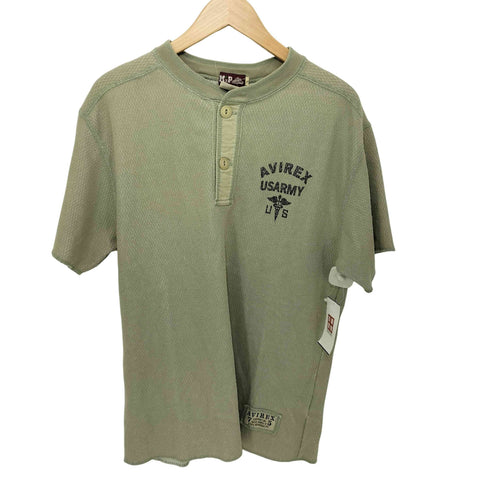 アヴィレックス AVIREX ヘンリーネック サーマルTシャツ メンズ JPN:L