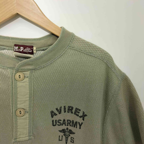 アヴィレックス AVIREX ヘンリーネック サーマルTシャツ メンズ JPN:L