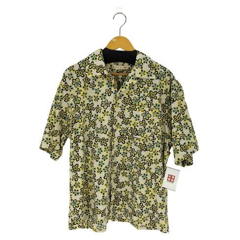 ユニクロ UNIQLO フラワープリント開襟S/S シャツ メンズ import:L