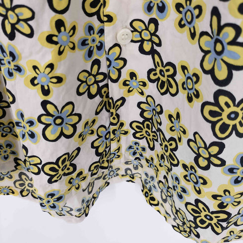 ユニクロ UNIQLO フラワープリント開襟S/S シャツ メンズ import:L
