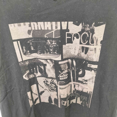 ゴーサンゴーイチプールオム 5351 POUR LES HOMMES フォトコラージュ Vネック半袖Tシャツ メンズ 50