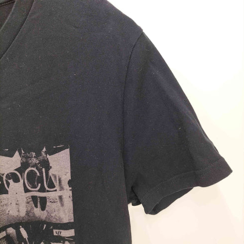 ゴーサンゴーイチプールオム 5351 POUR LES HOMMES フォトコラージュ Vネック半袖Tシャツ メンズ 50