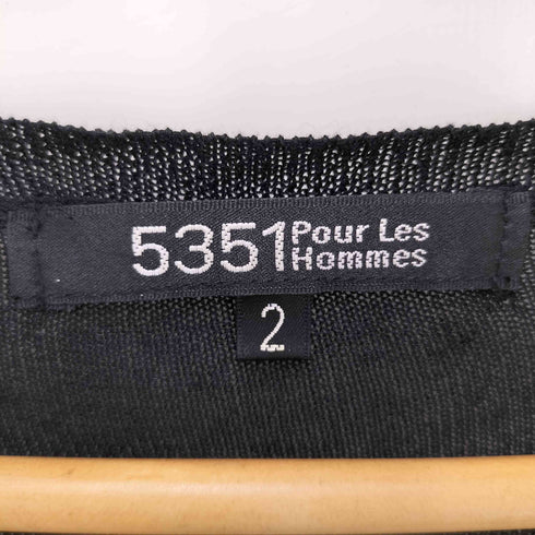 ゴーサンゴーイチプールオム 5351 POUR LES HOMMES ロングシアーカーディガン メンズ 2