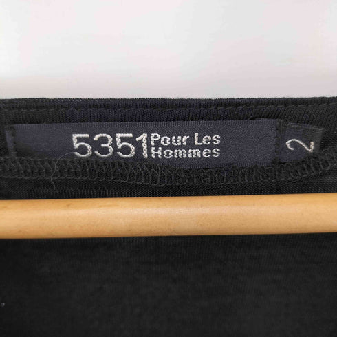 ゴーサンゴーイチプールオム 5351 POUR LES HOMMES ドレープネックカットソー メンズ 2