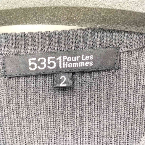ゴーサンゴーイチプールオム 5351 POUR LES HOMMES Vネック ウールニット メンズ 2