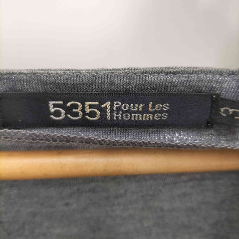 ゴーサンゴーイチプールオム 5351 POUR LES HOMMES ドレープネックカットソー メンズ 3