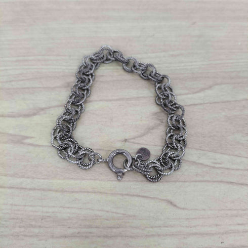 SILVER925刻印 ダブルリングブレスレット メンズ